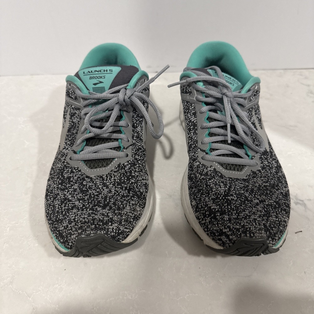 Brooks Launch 5 Women's Size 10 Running Shoes Gray Black Teal